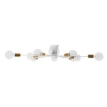 GloboStar® OLINDA 01383 Μοντέρνο Industrial Φωτιστικό Οροφής Πολύφωτο Λευκό Μεταλλικό Φ95 x Y17cm
