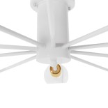 GloboStar® OLINDA 01383 Μοντέρνο Industrial Φωτιστικό Οροφής Πολύφωτο Λευκό Μεταλλικό Φ95 x Y17cm