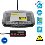 Φάρος Αστυνομίας Οροφής Αυτοκινήτου 72W 10-30V IP65 Αδιάβροχος Μπλε GloboStar 34237