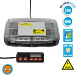 Φάρος Οδικής Οροφής Αυτοκινήτου 72W 10-30V IP65 Αδιάβροχος Πορτοκαλί GloboStar 34226
