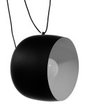 GloboStar® JASPER 01375 Μοντέρνο Κρεμαστό Φωτιστικό Καμπάνα Σετ Τρίφωτο 3 x E27 IP20 Μαύρο & Λευκό Μέταλλο - Μ75 x Π75 x Υ22cm
