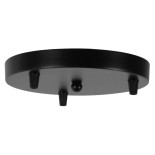 GloboStar® JASPER 01375 Μοντέρνο Κρεμαστό Φωτιστικό Καμπάνα Σετ Τρίφωτο 3 x E27 IP20 Μαύρο & Λευκό Μέταλλο - Μ75 x Π75 x Υ22cm