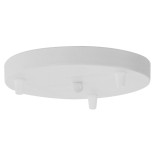 GloboStar® JASPER 01376 Μοντέρνό Κρεμαστό Φωτιστικό Καμπάνα Σετ Τρίφωτο 3 x E27 IP20 Λευκό Μέταλλο - Μ75 x Π75 x Υ22cm