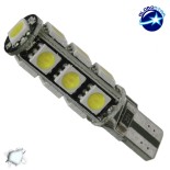 GloboStar® T10 W5W 21540 Λαμπτήρας LED T10 Can Bus με 13 SMD 5050 3.22W DC 12V IP20  660lm 120° Ψυχρό Λευκό