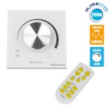 Ασύρματο LED Dimmer Τοίχου Λευκό 220v (200w) Trailing Edge GloboStar 50051