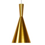 GLOBOSTAR® SHANGHAI 01546 Μοντέρνο Κρεμαστό Φωτιστικό Οροφής με Ντουί 1 x E27 AC 220-240V IP20 - Χρυσό - Μ18 x Π18 x Υ38.5cm