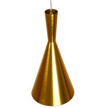 GLOBOSTAR® SHANGHAI 01546 Μοντέρνο Κρεμαστό Φωτιστικό Οροφής με Ντουί 1 x E27 AC 220-240V IP20 - Χρυσό - Μ18 x Π18 x Υ38.5cm