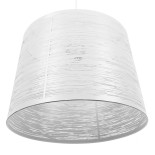 GloboStar® ACCADEMIA 01557 Μοντέρνο Industrial Κρεμαστό Φωτιστικό Οροφής Μονόφωτο 1 x E27 Μεταλλικό Λευκό Καμπάνα Φ35 x Υ25cm