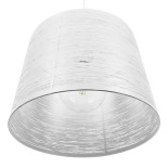 GloboStar® ACCADEMIA 01557 Μοντέρνο Industrial Κρεμαστό Φωτιστικό Οροφής Μονόφωτο 1 x E27 Μεταλλικό Λευκό Καμπάνα Φ35 x Υ25cm