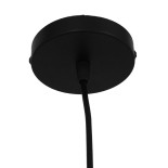 GloboStar® OMICRON 01578 Μοντέρνο Κρεμαστό Φωτιστικό Γεωμετρικό Σχήμα Μονόφωτο 1 x E27 IP20 Μαύρο Μέταλλο - Μ33 x Π4 x Υ33cm