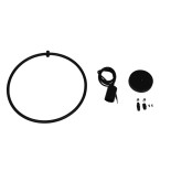 GloboStar® OMICRON 01578 Μοντέρνο Κρεμαστό Φωτιστικό Γεωμετρικό Σχήμα Μονόφωτο 1 x E27 IP20 Μαύρο Μέταλλο - Μ33 x Π4 x Υ33cm