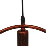 GloboStar® OMICRON 01579 Μοντέρνο Κρεμαστό Φωτιστικό Γεωμετρικό Σχήμα Μονόφωτο 1 x E27 IP20 Χάλκινο Μέταλλο - Μ33 x Π4 x Υ33cm
