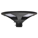 GLOBOSTAR® PARK 12112 Φωτιστικό Κεφαλής Post Top Πλατείας/Πάρκου/Κήπου με Ασύρματο Χειριστήριο LED 25W 2500lm 120° με Ενσωματωμένο Φωτοβολταϊκό Panel 6V 20W & Επαναφορτιζόμενη Μπαταρία Li-ion 3.2V 24000mAh με Αισθητήρα Κίνησης-Ημέρας-Νύχτας Αδιάβροχο IP65