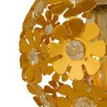 GLOBOSTAR® BOUQUET 01671 Μοντέρνο Κρεμαστό Φωτιστικό Οροφής με Ντουί 3 x E27 AC 220-240V IP20 - Χρυσό & Διάφανο - Μ64 x Π18 x Υ24cm