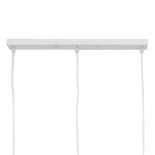 GloboStar® LITTLE MAN 00981 SET Μοντέρνο Κρεμαστό Φωτιστικό Οροφής Τρίφωτο 3 x E27 Λευκό Μεταλλικό Μ70 x Π10 x Υ105cm