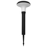 GLOBOSTAR® VEGGIE 12115 Φωτιστικό Κολωνάκι Κήπου LED 10W 500lm 120° με Ενσωματωμένο Φωτοβολταϊκό Panel 6V 2W & Επαναφορτιζόμενη Μπαταρία Li-ion 3.2V 6000mAh με Αισθητήρα Κίνησης-Ημέρας-Νύχτας Αδιάβροχο IP65 Ψυχρό Λευκό 6000K - Μαύρο - Μ26.5 x Π26.5 x Υ60c