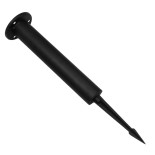 GLOBOSTAR® VEGGIE 12115 Φωτιστικό Κολωνάκι Κήπου LED 10W 500lm 120° με Ενσωματωμένο Φωτοβολταϊκό Panel 6V 2W & Επαναφορτιζόμενη Μπαταρία Li-ion 3.2V 6000mAh με Αισθητήρα Κίνησης-Ημέρας-Νύχτας Αδιάβροχο IP65 Ψυχρό Λευκό 6000K - Μαύρο - Μ26.5 x Π26.5 x Υ60c