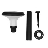 GLOBOSTAR® VEGGIE 12115 Φωτιστικό Κολωνάκι Κήπου LED 10W 500lm 120° με Ενσωματωμένο Φωτοβολταϊκό Panel 6V 2W & Επαναφορτιζόμενη Μπαταρία Li-ion 3.2V 6000mAh με Αισθητήρα Κίνησης-Ημέρας-Νύχτας Αδιάβροχο IP65 Ψυχρό Λευκό 6000K - Μαύρο - Μ26.5 x Π26.5 x Υ60c