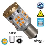 Λαμπτήρας LED Extreme Series Can-Bus 3ης Γενιάς με βάση 1156 28W 12v Πορτοκαλί για Φλας GloboStar 81233