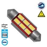 Σωληνωτός LED Extreme Truck Series Can-Bus 3ης Γενιάς 36mm 4.5w 24V Ψυχρό Λευκό 6000k GloboStar 81342