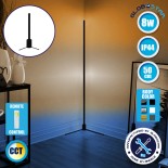 Μοντέρνο Minimal Επιτραπέζιο Μαύρο Φωτιστικό 50cm LED 8 Watt με Ασύρματο Χειριστήριο Αφής 2.4G RF & Dimmer CCT - Ψυχρό - Ημέρας - Θερμό GloboStar ALIEN Design GLOBO-50-10