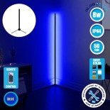 Μοντέρνο Minimal Επιτραπέζιο Μαύρο Φωτιστικό 50cm LED 8 Watt με Ασύρματο Χειριστήριο RF & Dimmer Μπλε GloboStar ALIEN Design GLOBO-50-6