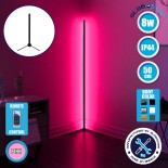 Μοντέρνο Minimal Επιτραπέζιο Μαύρο Φωτιστικό 50cm LED 8 Watt με Ασύρματο Χειριστήριο RF & Dimmer Ροζ GloboStar ALIEN Design GLOBO-50-7