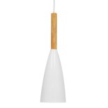 GLOBOSTAR® DILLON 00876 Μοντέρνο Κρεμαστό Φωτιστικό Οροφής με Ντουί 1 x E27 AC 220-240V IP20 - Λευκό - Μ11 x Π11 x Υ36cm