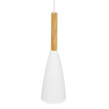 GLOBOSTAR® DILLON 00876 Μοντέρνο Κρεμαστό Φωτιστικό Οροφής με Ντουί 1 x E27 AC 220-240V IP20 - Λευκό - Μ11 x Π11 x Υ36cm