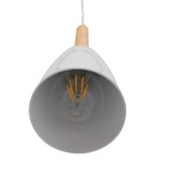 GLOBOSTAR® DILLON 00876 Μοντέρνο Κρεμαστό Φωτιστικό Οροφής με Ντουί 1 x E27 AC 220-240V IP20 - Λευκό - Μ11 x Π11 x Υ36cm