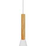 GLOBOSTAR® DILLON 00876 Μοντέρνο Κρεμαστό Φωτιστικό Οροφής με Ντουί 1 x E27 AC 220-240V IP20 - Λευκό - Μ11 x Π11 x Υ36cm