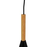 GLOBOSTAR® DILLON 00877 Μοντέρνο Κρεμαστό Φωτιστικό Οροφής με Ντουί 1 x E27 AC 220-240V IP20 - Μαύρο - Μ11 x Π11 x Υ36cm