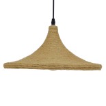 GLOBOSTAR® SHANGHAI ROPE 00917 Boho Κρεμαστό Φωτιστικό Οροφής με Ντουί 1 x E27 AC 220-240V IP20 - Μπεζ - Μ37 x Π37 x Υ20cm