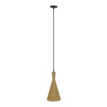GLOBOSTAR® SHANGHAI 00918 Boho Κρεμαστό Φωτιστικό Οροφής με Ντουί 1 x E27 AC 220-240V IP20 - Μπεζ & Χρυσό - Μ19 x Π19 x Υ38cm