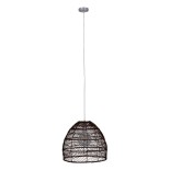 GLOBOSTAR® MALIBU 00970 Boho Κρεμαστό Φωτιστικό Οροφής με Ντουί 1 x E27 AC 220-240V IP20 - Καφέ - Μ40 x Π40 x Υ35cm