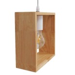 GLOBOSTAR® ELISE 01428 Μοντέρνο Κρεμαστό Φωτιστικό Οροφής με Ντουί 1 x E27 AC 220-240V IP20 - Μπεζ & Λευκό - Μ8 x Π8 x Υ23cm