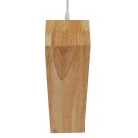 GloboStar® ELISE 01430 Μοντέρνο Κρεμαστό Φωτιστικό Γεωμετρικό Σχήμα Μονόφωτο 1 x E27 IP20 Μπεζ Ξύλο - Μ29 x Π8 x Υ28cm