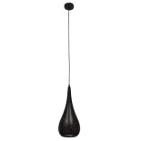 GLOBOSTAR® JANIS 01589 Μοντέρνο Κρεμαστό Φωτιστικό Οροφής με Ντουί 1 x E27 AC 220-240V IP20 - Μαύρο & Χρυσό - Μ20 x Π20 x Υ46cm