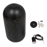GloboStar® JANIS 01591 Μοντέρνο Κρεμαστό Φωτιστικό Οροφής Μονόφωτο 1 x E27 Μαύρο - Χρυσό Μεταλλικό Καμπάνα Φ20 x Υ41cm