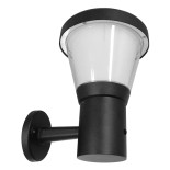 GLOBOSTAR® SOLARTIS 12126 Μοντέρνο Φωτιστικό Τοίχου - Απλίκα LED 10W 1000lm 180° με Ενσωματωμένο Φωτοβολταϊκό Panel 6V 5W & Επαναφορτιζόμενη Μπαταρία Li-ion 3.2V 6000mAh με Αισθητήρα Ημέρας-Νύχτας Αδιάβροχο IP65 Ψυχρό Λευκό 6000K - Γκρι Ανθρακί - Μ24 x Π3