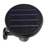 GLOBOSTAR® SOLARTIS 12126 Μοντέρνο Φωτιστικό Τοίχου - Απλίκα LED 10W 1000lm 180° με Ενσωματωμένο Φωτοβολταϊκό Panel 6V 5W & Επαναφορτιζόμενη Μπαταρία Li-ion 3.2V 6000mAh με Αισθητήρα Ημέρας-Νύχτας Αδιάβροχο IP65 Ψυχρό Λευκό 6000K - Γκρι Ανθρακί - Μ24 x Π3