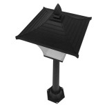 GLOBOSTAR® DIRAHIO 12148 Φωτιστικό Κολωνάκι Κήπου με Ντουί 1 x E27 120° AC 220-240V Αδιάβροχο IP65 - Γκρι Ανθρακί - Μ32 x Π32 x Υ109cm