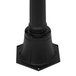 GLOBOSTAR® DIRAHIO 12148 Φωτιστικό Κολωνάκι Κήπου με Ντουί 1 x E27 120° AC 220-240V Αδιάβροχο IP65 - Γκρι Ανθρακί - Μ32 x Π32 x Υ109cm