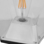 GLOBOSTAR® DIRAHIO 12148 Φωτιστικό Κολωνάκι Κήπου με Ντουί 1 x E27 120° AC 220-240V Αδιάβροχο IP65 - Γκρι Ανθρακί - Μ32 x Π32 x Υ109cm