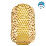 GLOBOSTAR® MAURITIUS 00900 Boho Κρεμαστό Φωτιστικό Οροφής με Ντουί 1 x E27 AC 220-240V IP20 - Μπεζ - Μ30 x Π30 x Υ50cm