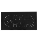 Φωτιστικό LED Σήμανσης OPEN 24 HOURS με Διακόπτη ON/OFF και Πρίζα 230v 48x2x25cm GloboStar 96305