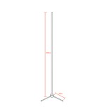 Μοντέρνο Minimal Επιδαπέδιο Μαύρο Φωτιστικό 200cm LED 32 Watt με Ασύρματο Χειριστήριο RF & Dimmer Κόκκινο GloboStar ALIEN Design GLOBO-200-4