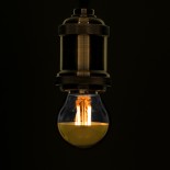 GloboStar® 99106 Λάμπα E27 G45 Γλομπάκι με Ανεστραμμένο Χρυσό Καθρέπτη LED FILAMENT 4W 420 lm 320° AC 85-265V Edison Retro με Διάφανο-Χρυσό Γυαλί Ultra Θερμό Λευκό 2200 K Dimmable