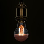 GloboStar® 99111 Λάμπα E27 A60 Γλόμπος με Ανεστραμμένο Χάλκινο Καθρέπτη LED FILAMENT 8W 840 lm 320° AC 85-265V Edison Retro με Διάφανο-Χάκλινο Γυαλί Ultra Θερμό Λευκό 2200 K Dimmable