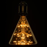 GLOBOSTAR® CONICAL 99213 Λάμπα E27 CNC150 LED 4W 400lm 360° AC 220-240V IP20 Ultra Θερμό Λευκό 2200K - Diode HP Filament Chip - Μελί - Μ14.3 x Π14.3 x Υ17.5cm - 3 Χρόνια Εγγύηση
